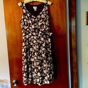 LOFT floral print sleeveless fit & flare dress, 10